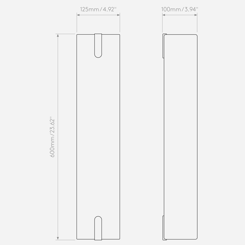 Elba Wall, 23.62" H x 4.92" W x 3.94" D, White