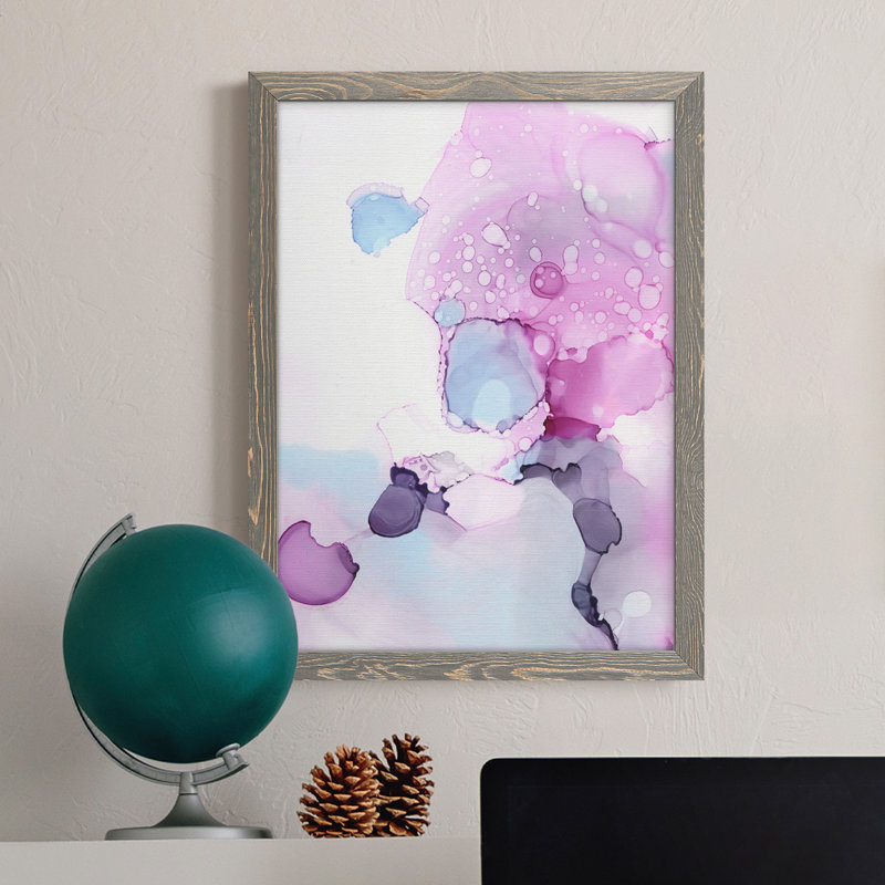Fluent Magenta IV - cadre photo, impression sur toile, H 38 po x l 28 po x P 1 po, gris