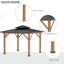 Adabpreet 3.5 x 3.5m Outdoor Hardtop Gazebo Canopy Large Wooden Black