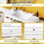 Bathroom Vanity With 2 Soft Close Doors, Wood Frame Bathroom Storage Cabinet With 3 Drawers