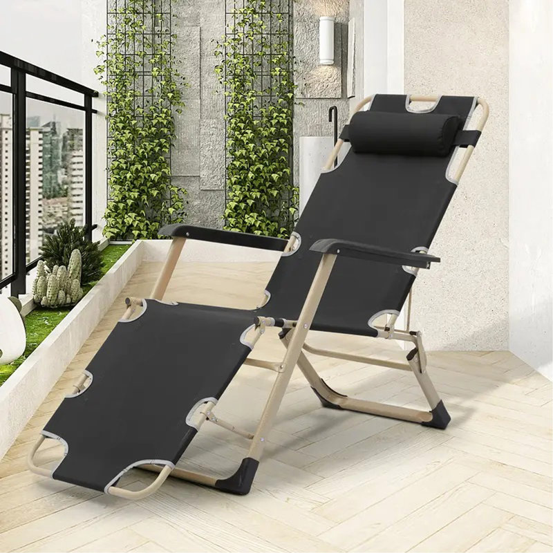 Chaise longue noire