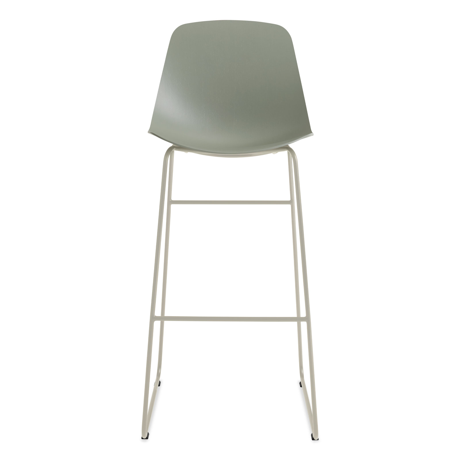 Clean Cut Stool with Sled Leg, Bar Stool (31” Seat Height), Gray Green