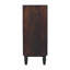 Commode Arno en bois massif, ton moka, 3 tiroirs