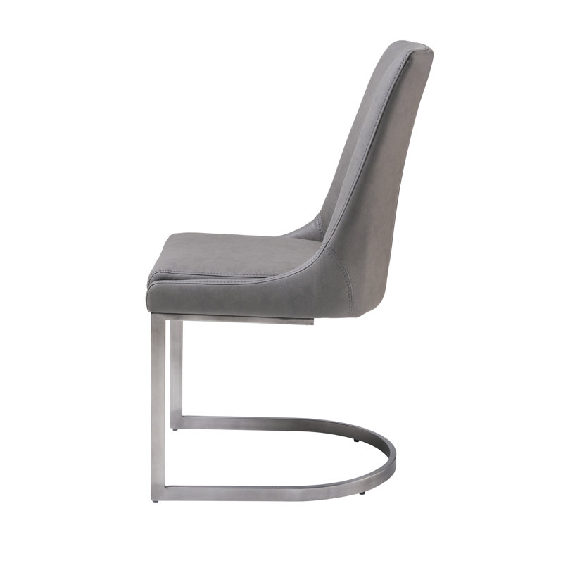 49.53cm H Upholstered Side Chair in Grey