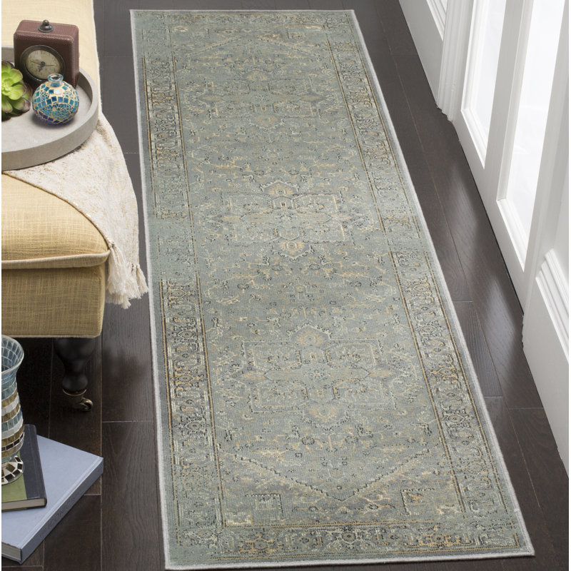 Batchtown Oriental Cotton Hand Woven Area Rug, Runner 66 x 244 cm