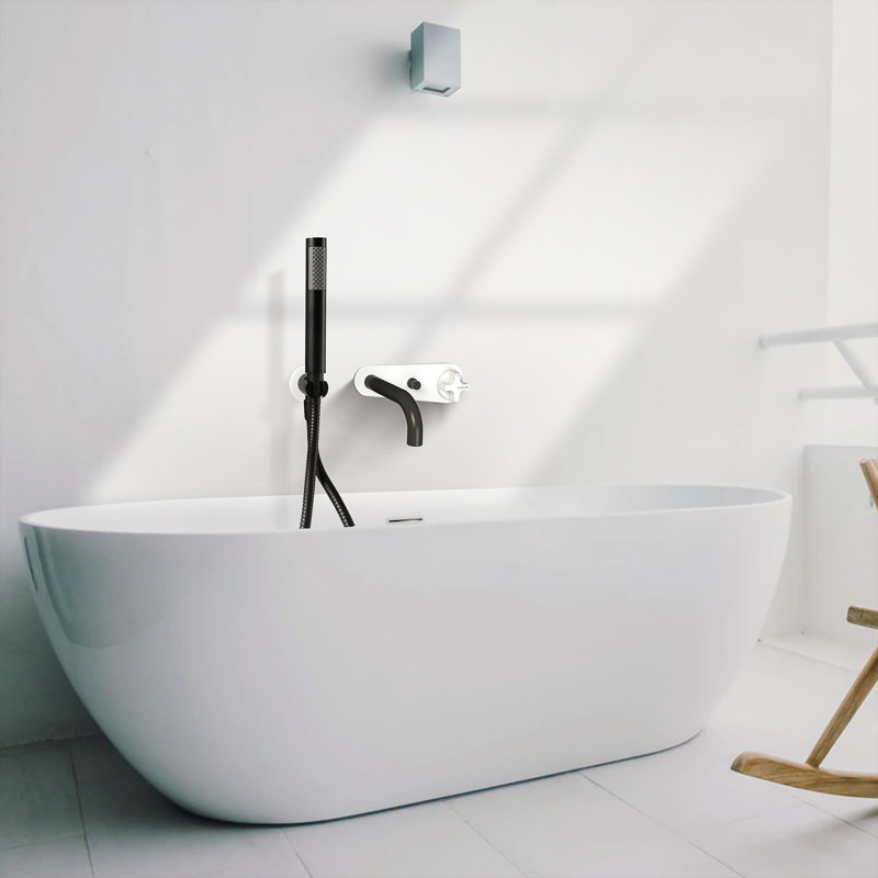 Douchette de baignoire murale de luxe avec douche à main