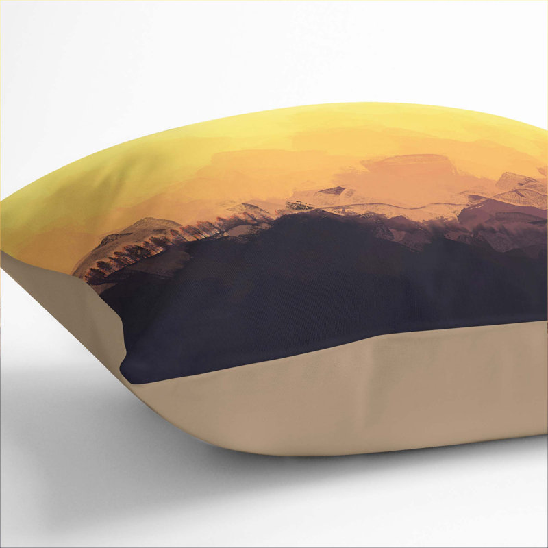 Sunset View Cushion with Filling, 55cm H x 55cm W x 20cm D, Stone