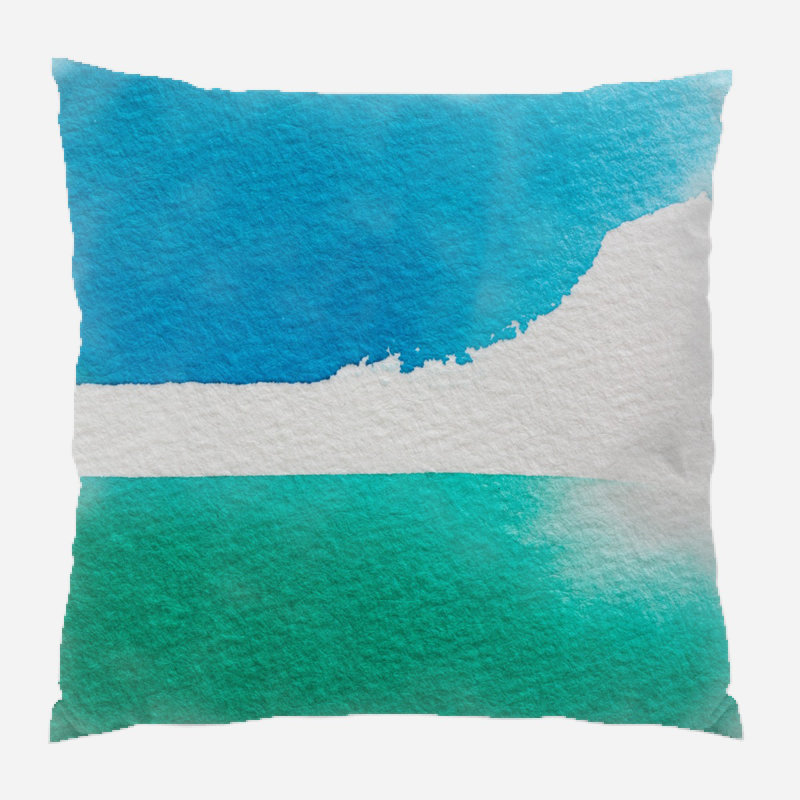 Coussin watercolour Burlwood, Microsuède, Intérieur