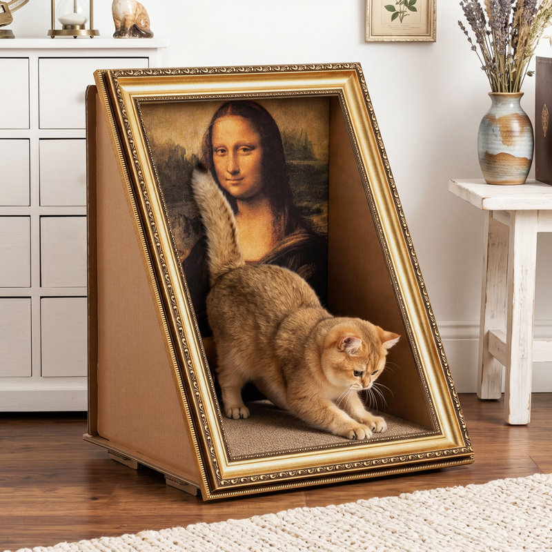  Grattoir de chat 3D, Mona Lisa