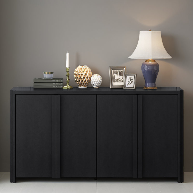 60" Console Table Entryway Sideboard for Hallway Living Room, Black
