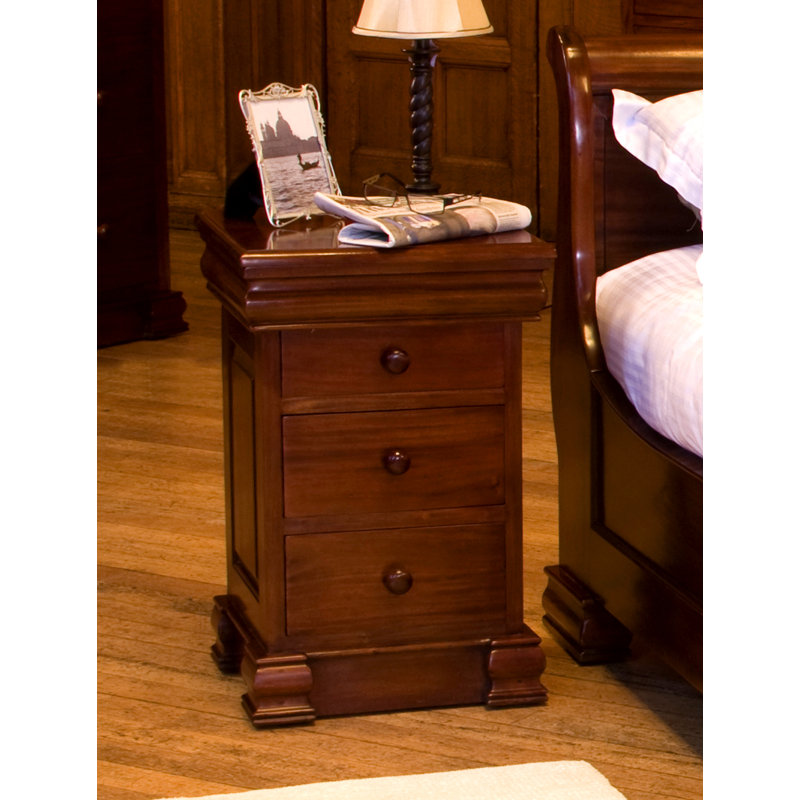 Delexus 45cm W Solid Wood Bedside Table