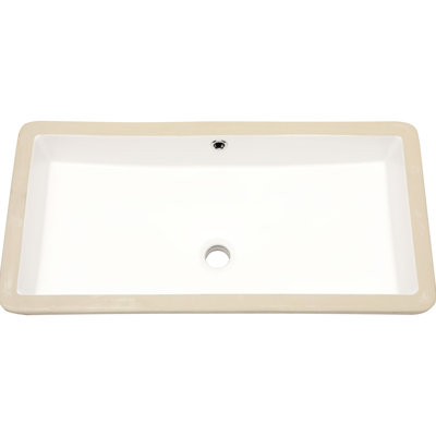 28"X14" White Ceramic Sink Undermount - Overflow, Stain , Modern For Bathroom, Office, Rectangular Bath White, Home,