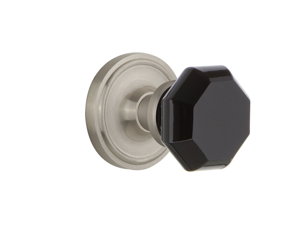 Classic Rosette with Waldorf Black Door Knob Nostalgic Warehouse 