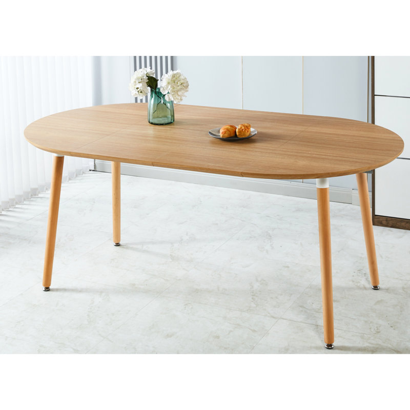 Table basse extensible pour le bureau de salle à manger - Pieds en métal stables, 180 x 100 x 75 cm, plateau de table facile à entretenir, teinte de qualité