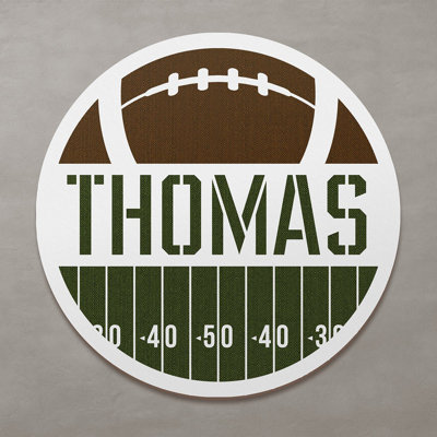 Football Custom Kids Name Wall Decor Sign
