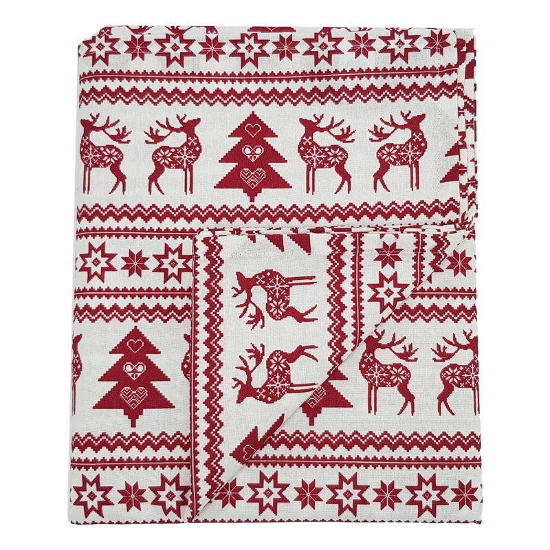 Hiram Nordic Tablecloth, Red