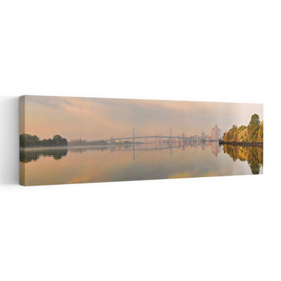 Bridge Across A River, Benjamin Franklin Bridge, Delaware River, Philadelphia, Pennsylvania Contemporary Architecture Wall Art