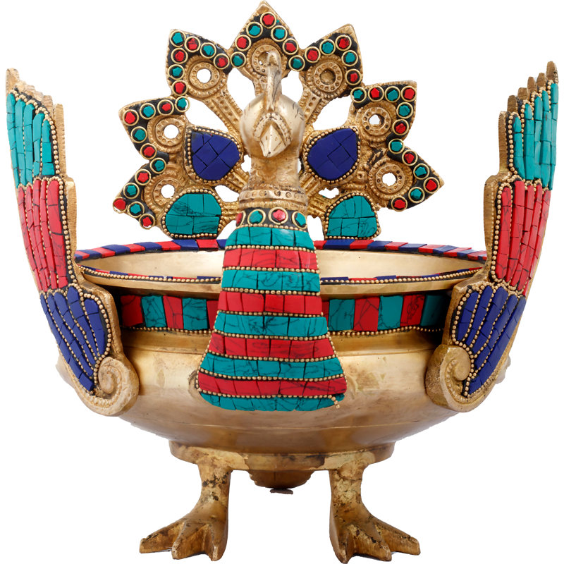 Bol décoratif en métal doré