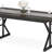 71" Farmhouse Dining Table For 6, Rustic Rectangular Kitchen Table With X-Trestle Metal Legs, Wood Top Dinner Table For Dining Room, Rustic Black-1449206251-1449206241