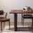 Clercie Walnut Solid Wood Dining Table-1874914035