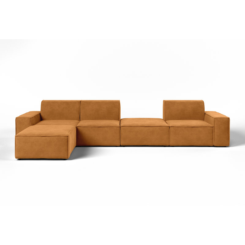 Burkittsville 5 Seater Corner Sofa , Left Hand Facing, Honey