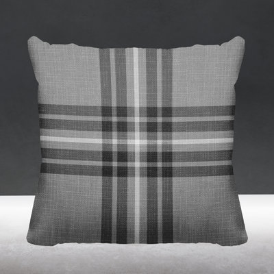 Plaid Outdoor Reversible Throw Pillow