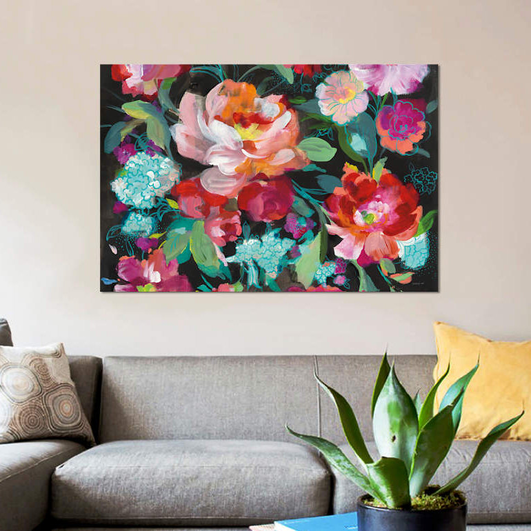 « brillante floral medley crop », reproduction sur toile, H 40 po x l 60 po x P 1,5 po