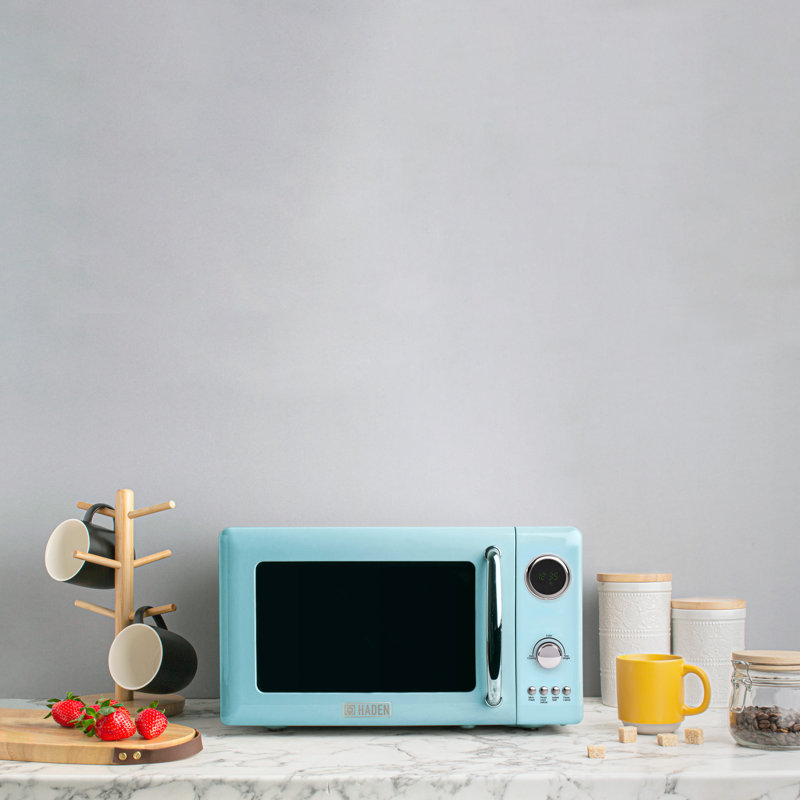 HADEN .7  Cubic Foot Countertop Microwave, Turquoise