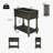 Set Of 2 Narrow End Tables With Drawer And Shelf, Solid Wood Sofa Side Tables, 2-Tier Skinny Table With Storage For Small Space Living Room And Bedroom-319529534-319529473