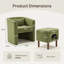 Ensemble de 2 fauteuils d'appoint en tonneau avec repose-pieds-132393422