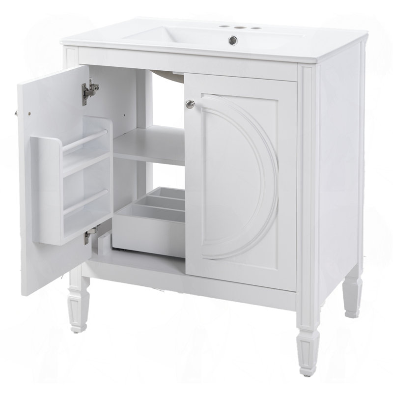 Meuble-lavabo blanc 30 po sans assemblage