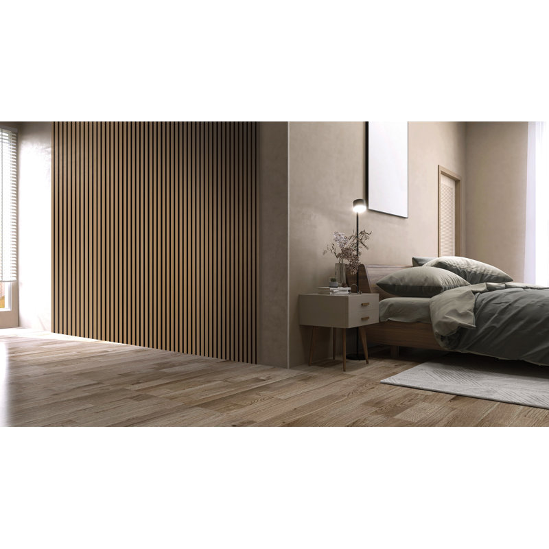 Panneau mural acoustique Quanti 0,70 po x 20,47 po x 96,06 po chêne huilé, Oiled Oak
