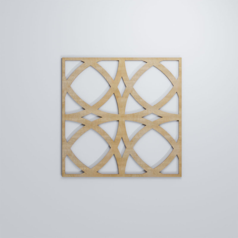 Panneaux muraux décoratifs en bois Fleetwood, Bouleau, H 15 3/8 po x l 15 3/8 po x P 1/4 po