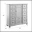 Commode principale 12 tiroirs grise avec armoire