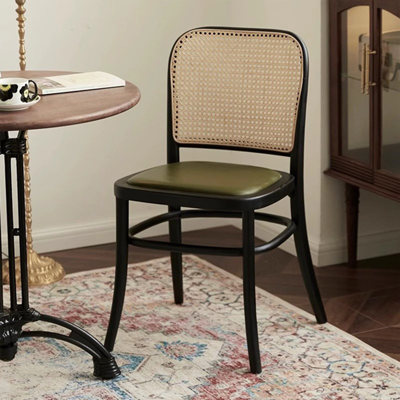Black Beige Green Solid back side Chair(Set of 2)