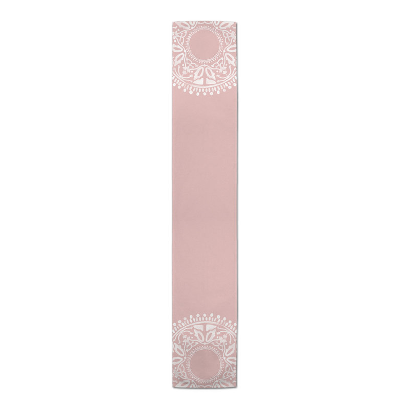 Boho Circle Table Runner, 72" x 16", Pink
