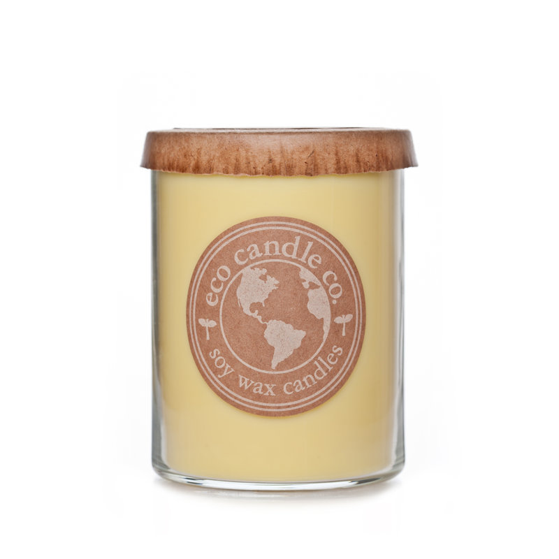 Lemondrop Scented Jar Candle with Glass Holder