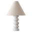 Lampe de table en résine blanche H 24 po Lampkin