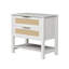 Table de chevet étroite en rotin avec 2 tiroirs et tablette de rangement Boho-125535352