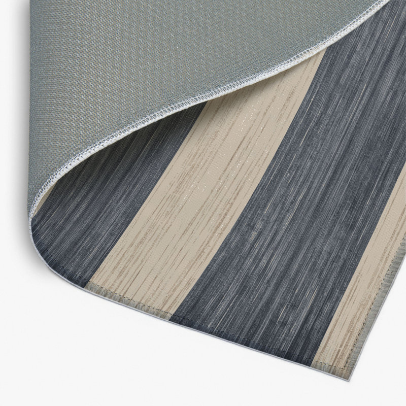 HorizontalStripes Beige Indoor and Outdoor Area Rug, Rectangle 4' x 6'