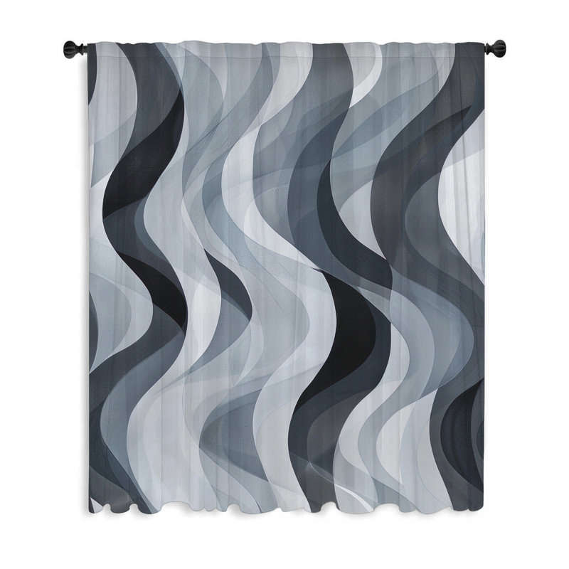 Rideaux abstraits, voilages et voilages abstraits - 1 panneau, L 50 po x L 84 po