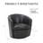 Leather Upholstered Swivel Barrel Chair,No Assembly Required-920848713