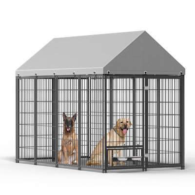 Petropolis Large Dog Kennel with Metal Frame & Roof Cover