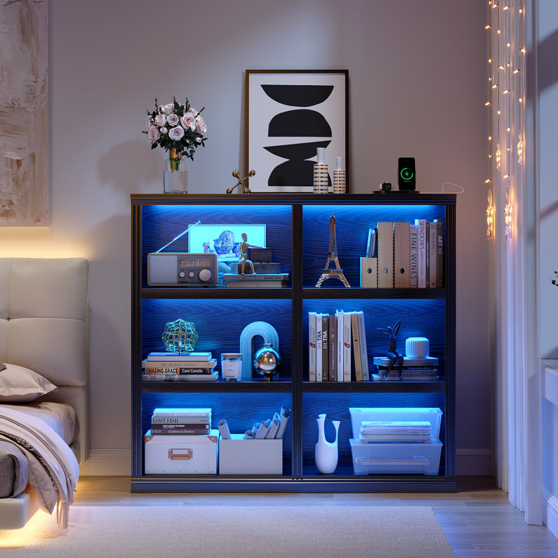110cm H x 120cm W Bookcase, Black