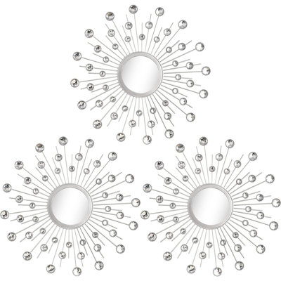 Metal Sunburst Wall Mirror