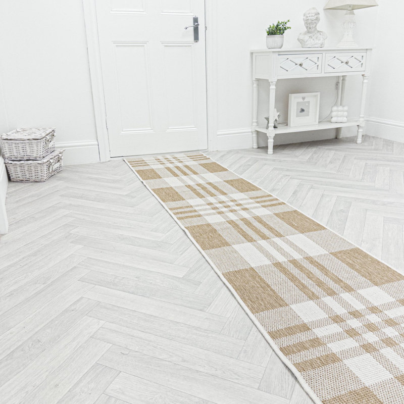Runner Chequered Flatweave Area Rug, Runner 60 x 150 cm