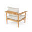 Méridienne d'extérieur en bois d'acacia, ensemble de 2