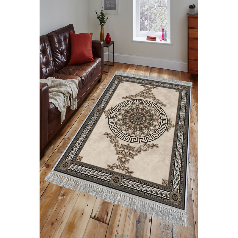 Tapis luxueux en velours 5,9 x 9,2 pieds | Tissu 100% velours, semelle 100% coton, hauteur des poils de 0,4 po | Antibactérien, antidérapant, lavable à la machine | Impression numérique 3D élégante pour le décor du salon et de la chambre à coucher