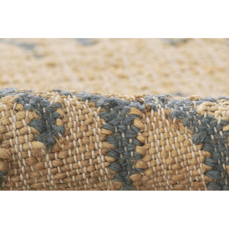 Erin Gates by Momeni Orchard Vine Stripe Jute and Wool Hand Woven Blue Area Rug, Runner 2'3" x 8'
