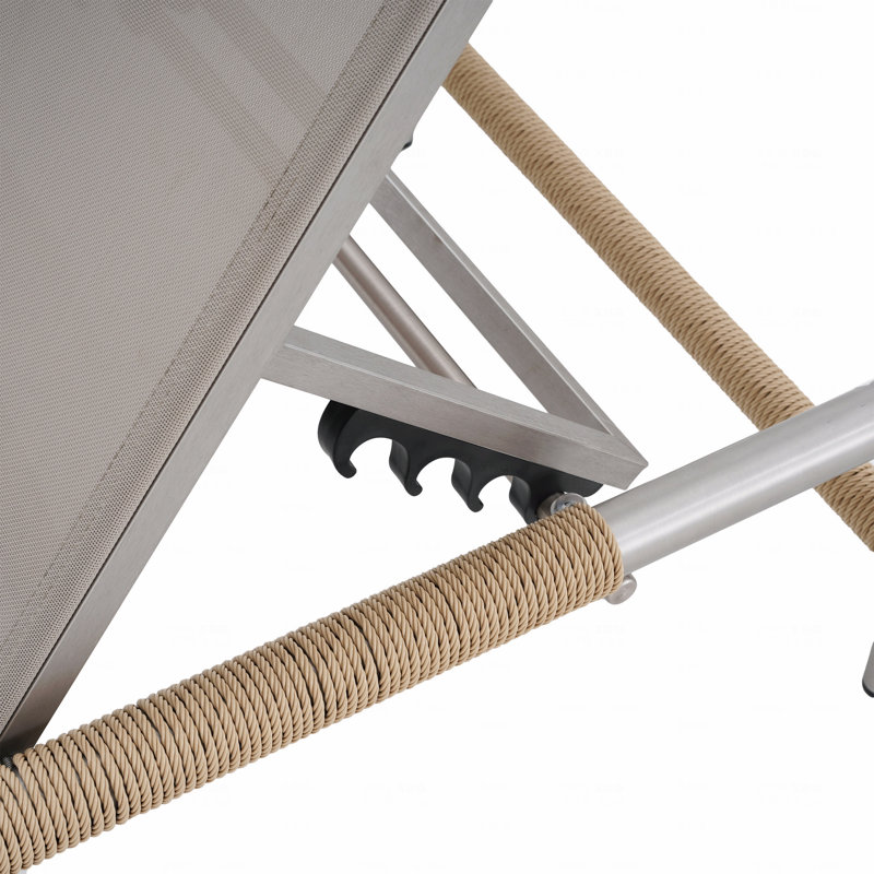 Ensemble de 2 chaises longues d'extérieur, aluminium